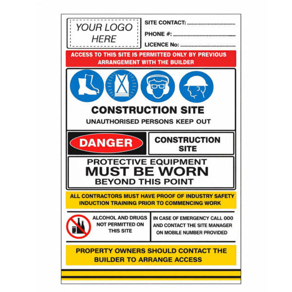 Construction Site Entry Sign