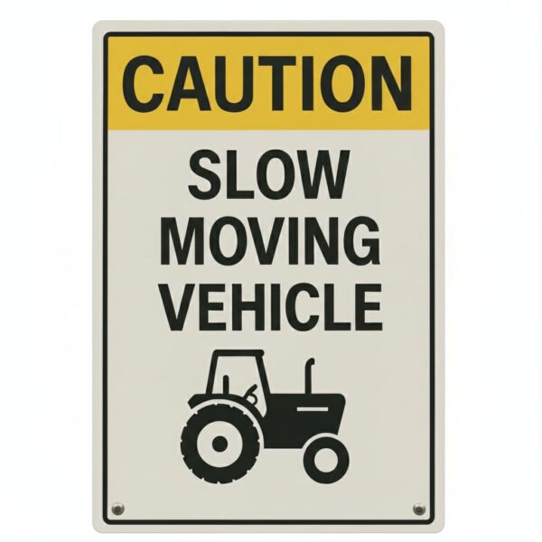 Caution Slow Moving Vehicle Sign