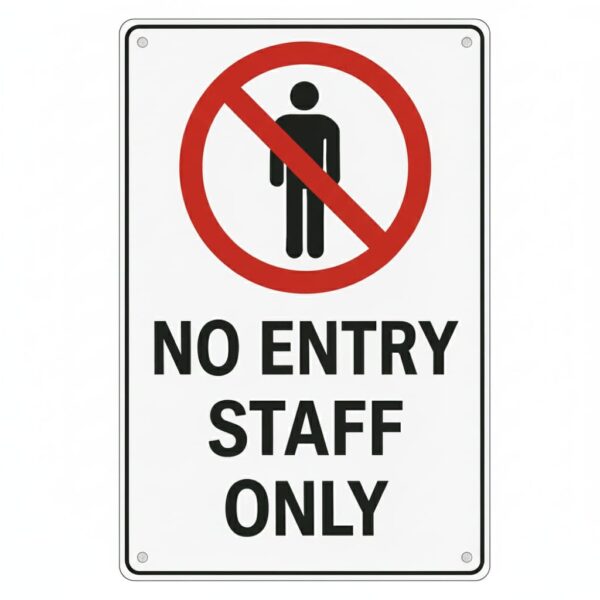 No Entry Staff Only Sign