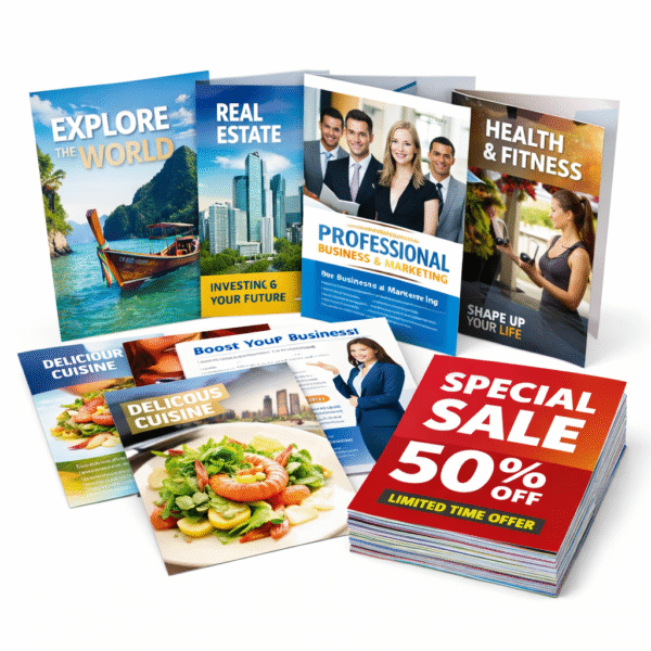A4 Flat 150gsm Gloss Brochures & Flyers Printing | Premium Quality