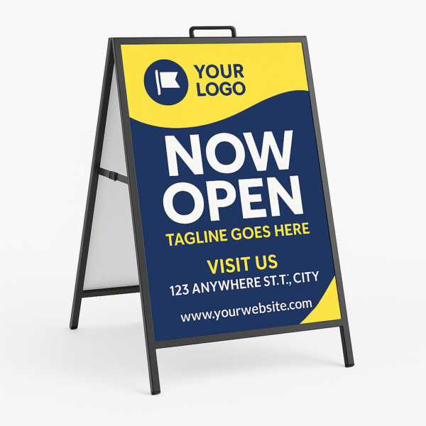 Signflute Insertable A Frame – Portable Outdoor Sign with Replaceable Panels