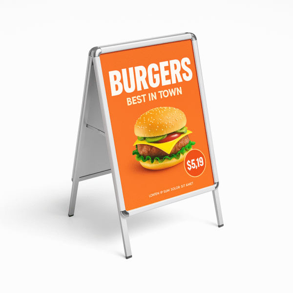 Snap A Frame (160gsm Posters) – Quick-Change Pavement Sign Display