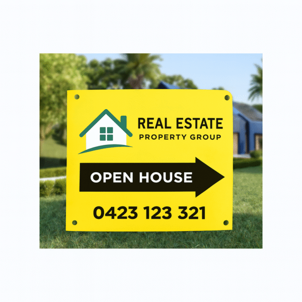Real Estate A Frames with Insertable Signflute Panels – Portable Property Signage
